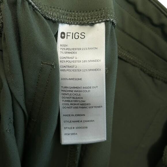 FIGS Zamora Jogger Scrub Pants Women's Sz XS Moss Healthcare Comfort Stretch - Picture 7 of 7